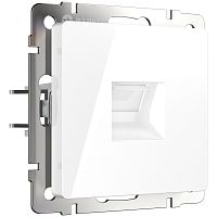 Розетка телефонная без рамки Werkel 1-м. RJ11 белый глянцевый картинка